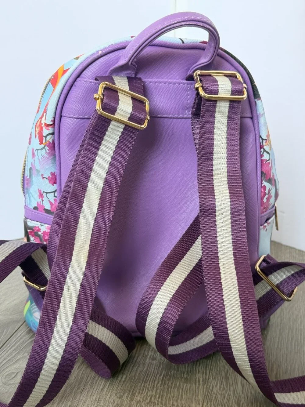 Disney Princess Mulan Mini Backpack Purple Faux Leather Book Bag 2020 11
